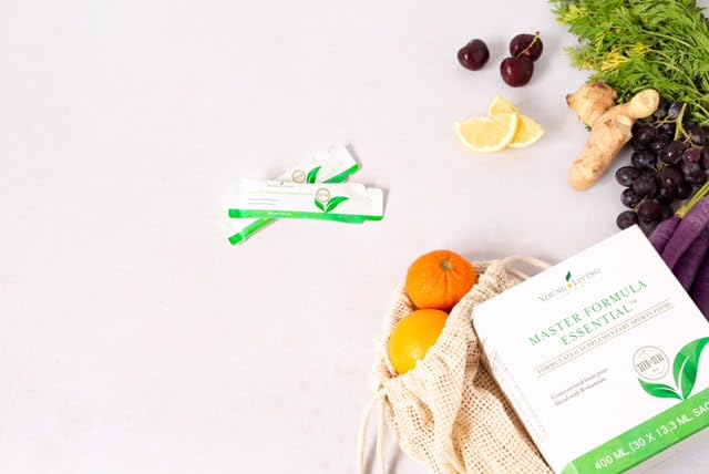 Hands holding Master Formula bottle for daily wellness