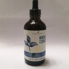 Young Living Mineral Essence 3.6 fl oz bottle – essential ionic minerals, magnesium-rich supplement for balanced health.