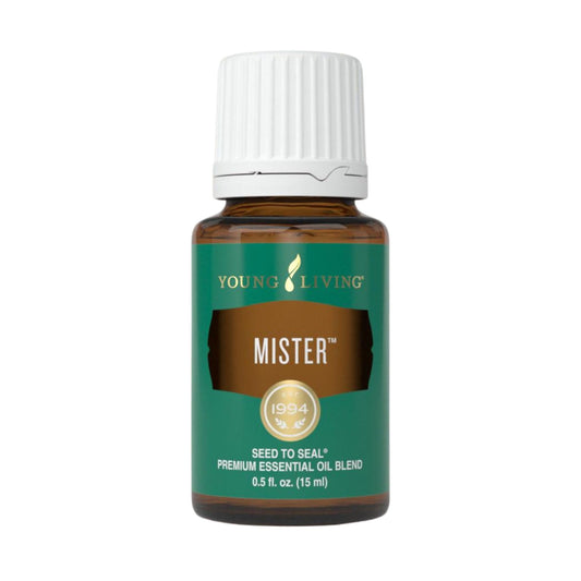 Young Living Mister Premium bottle close-up for calming aromatherapy