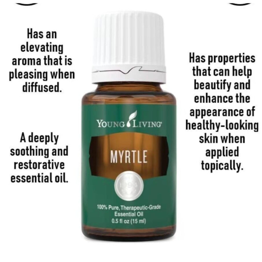 Young Living Myrtle Oil diffuser mist releasing fresh aroma.