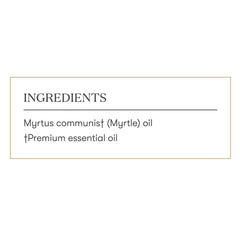 Young Living Myrtle Oil natural ingredients highlight vegan, gluten-free formula.