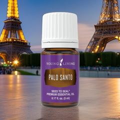 Young Living Palo Santo diffuser ambiance for meditation and emotional balance