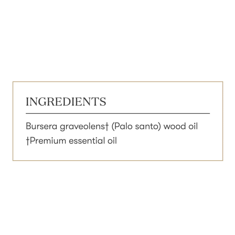Young Living Palo Santo packaging showcases 5ml bottle and premium oil
