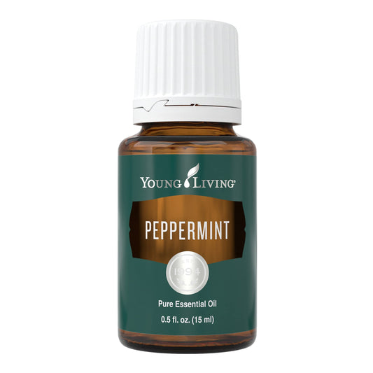 Young Living Peppermint Essential Oil 15ml bottle with label