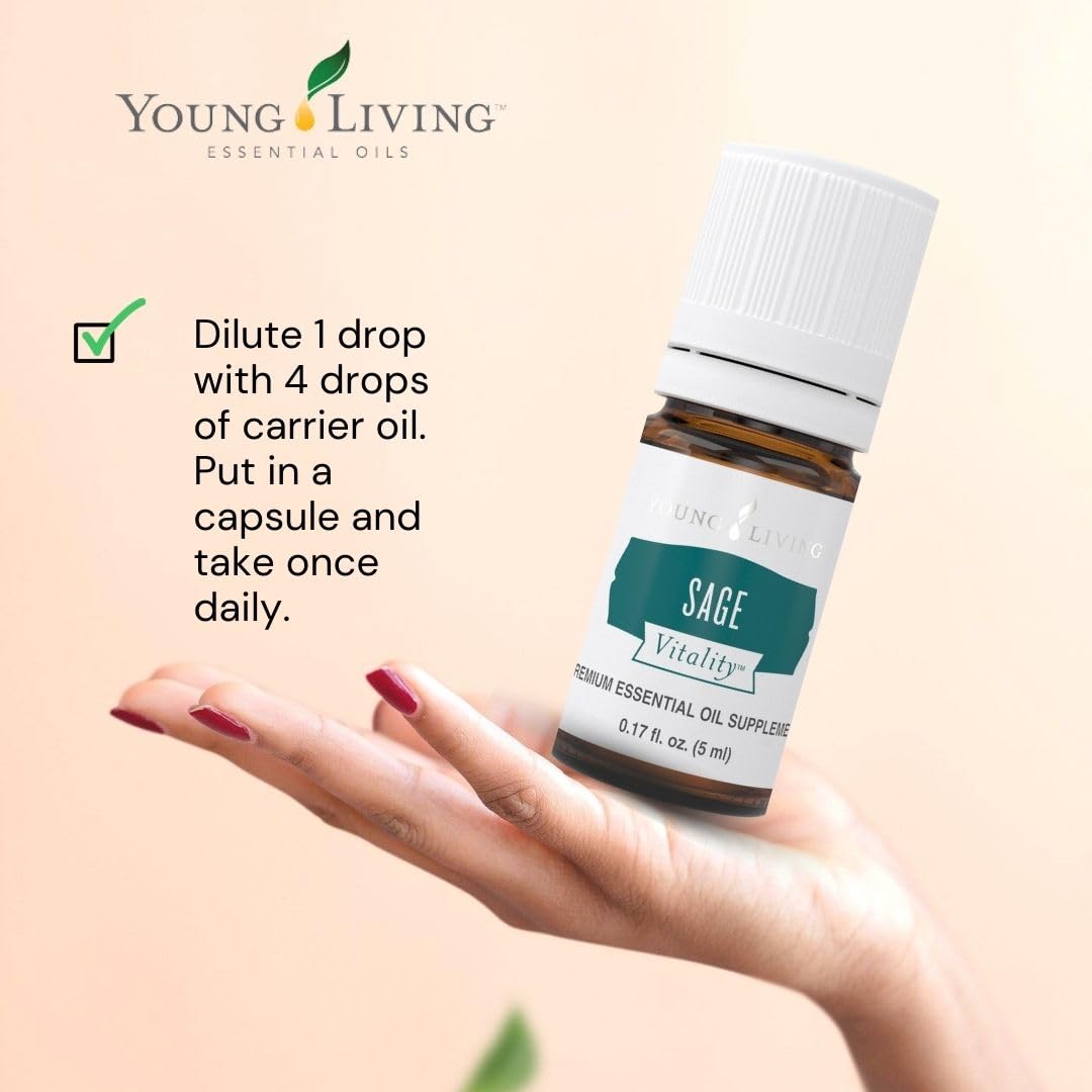 Young Living Sage Vitality drops added to a dish for subtle flavor.