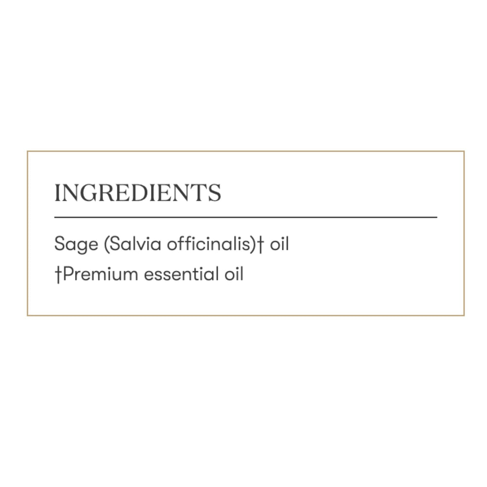 Young Living Sage Vitality packaging closeup highlighting bottle design.