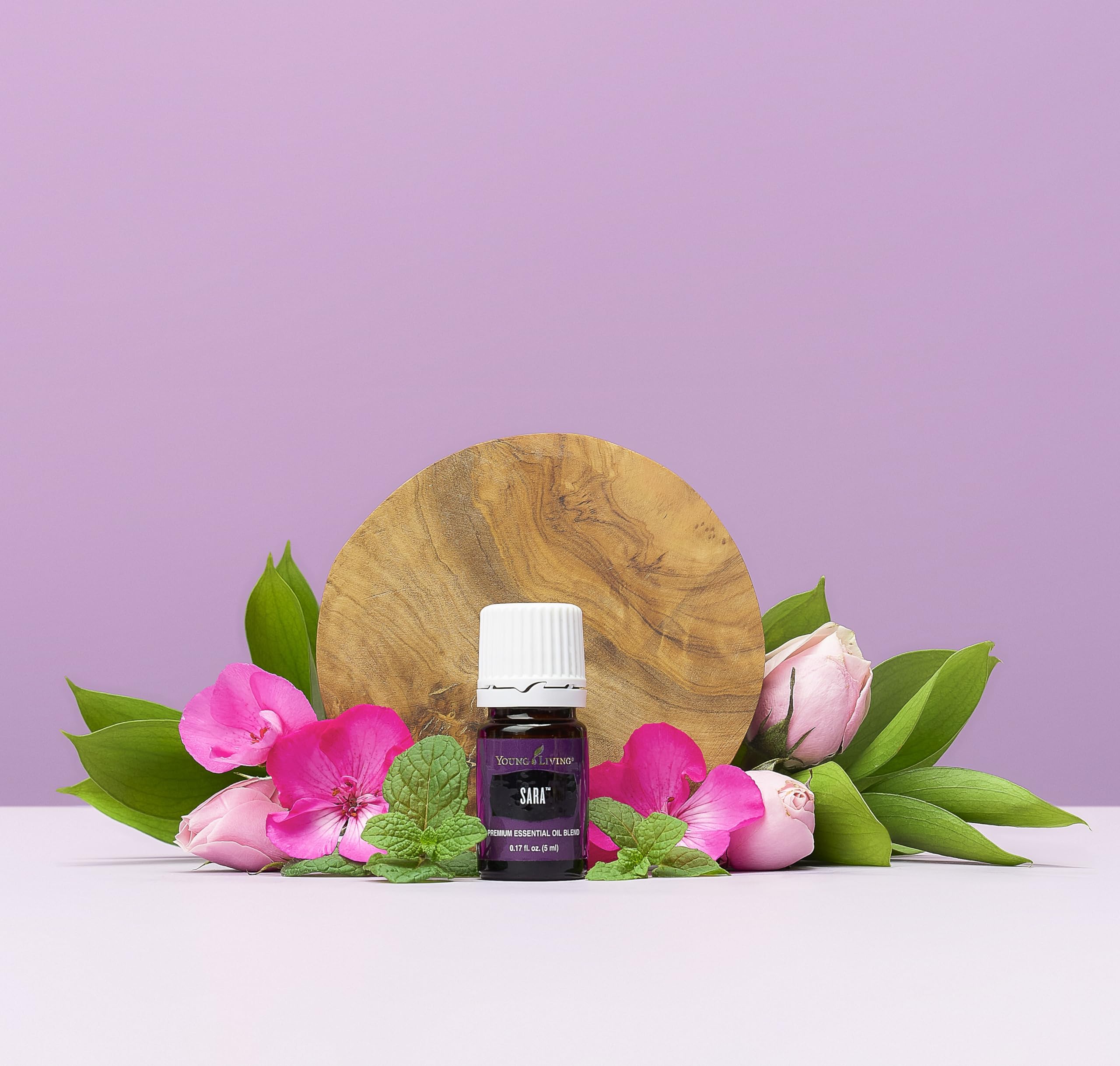 SARA essential oil bottle showing diffuser-ready design for quick aroma lift