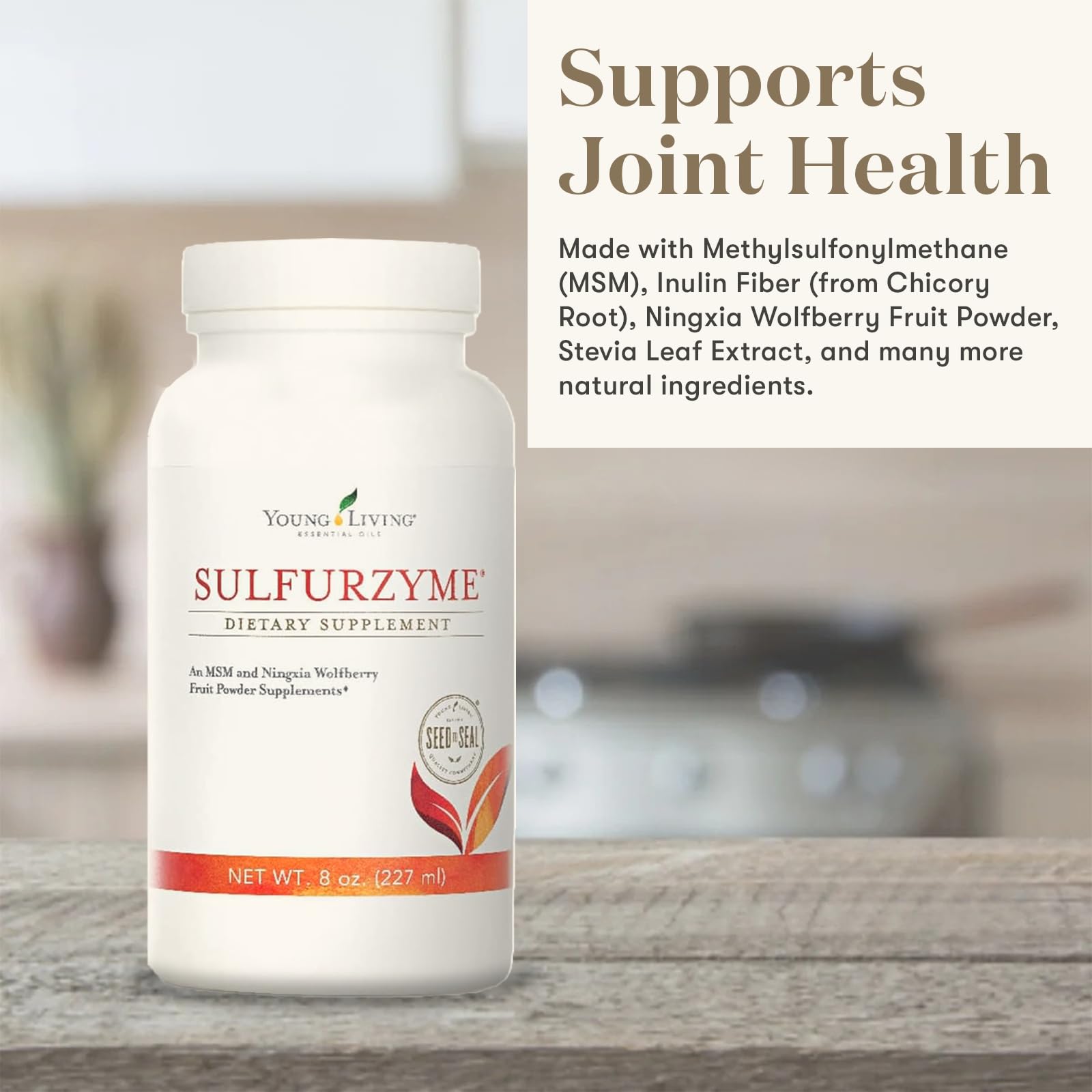 Young Living Sulfurzyme powder with wolfberry for antioxidant-rich wellness