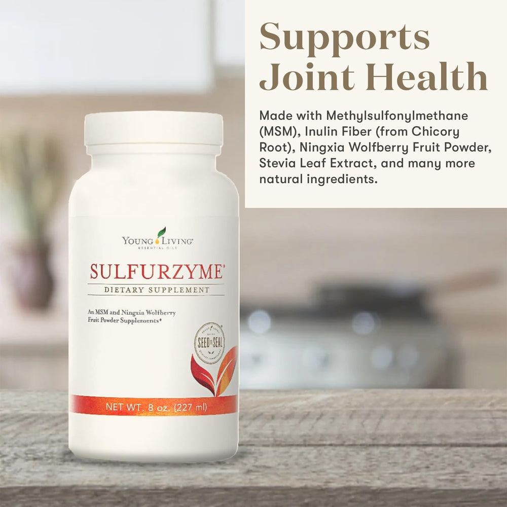 Young Living Sulfurzyme powder with wolfberry for antioxidant-rich wellness