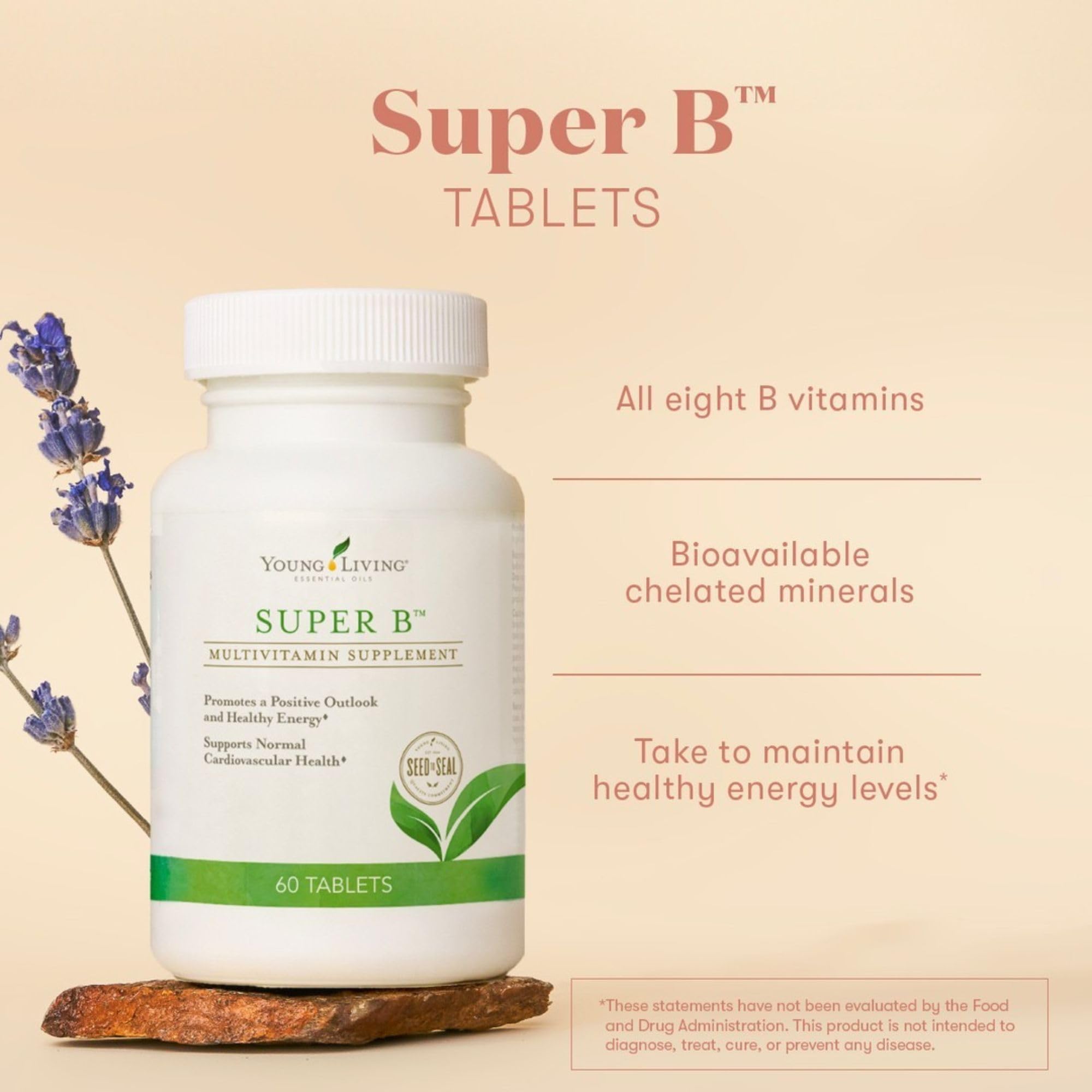 Nutrition facts panel showing B vitamin details