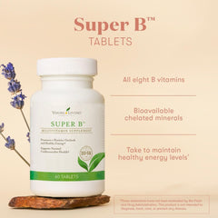 Nutrition facts panel showing B vitamin details