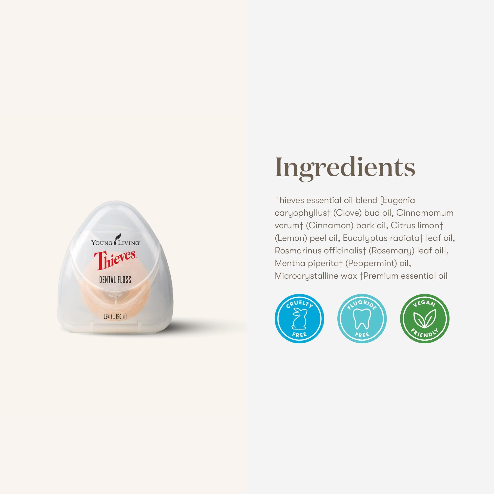 Product shot of Young Living Thieves Dental Floss 3 Pack