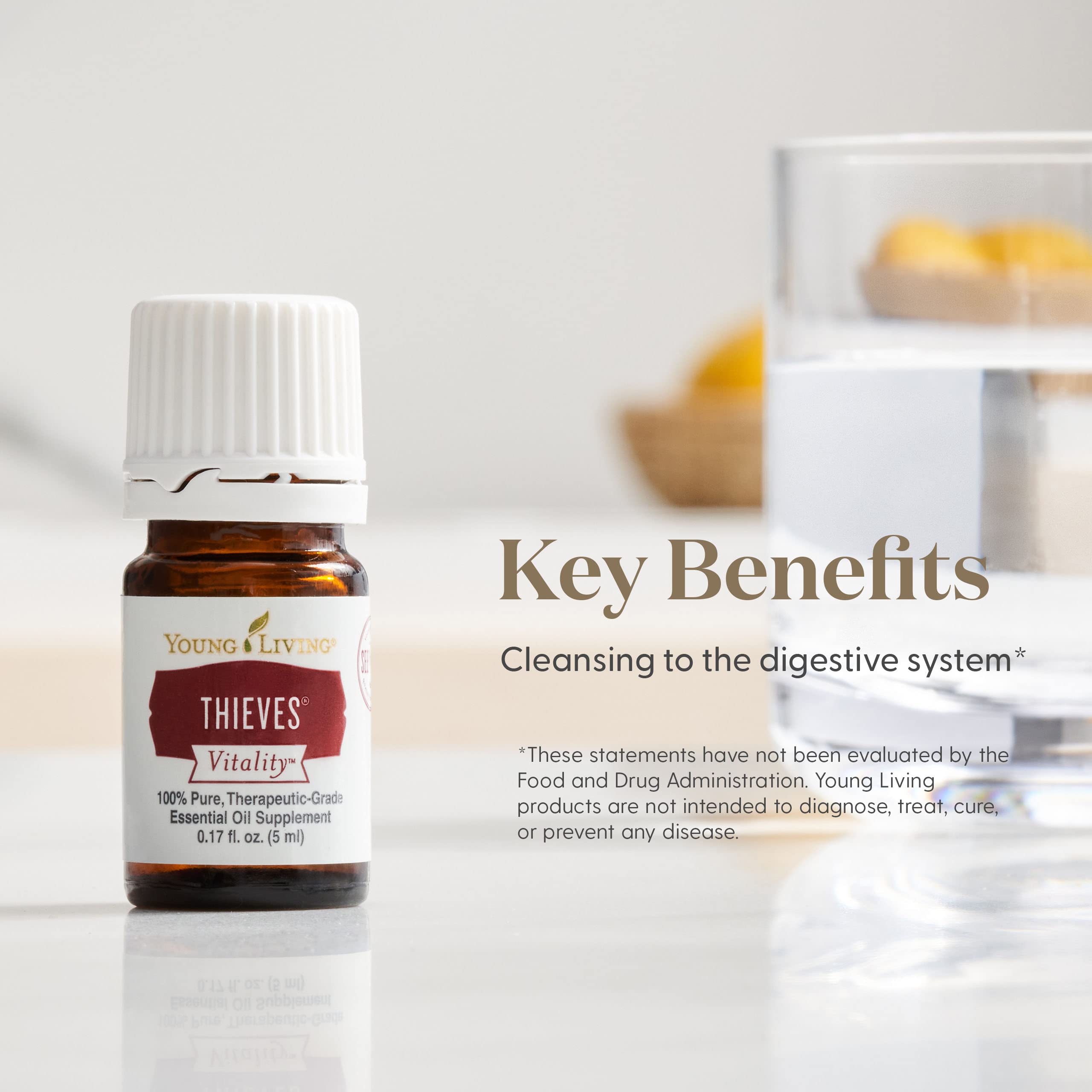 Thieves Vitality 5 mL bottle on a clean surface