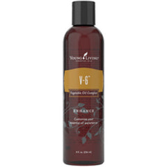 Young Living V-6 Vegetable Oil Complex bottle 8 oz - non-staining, odorless massage oil