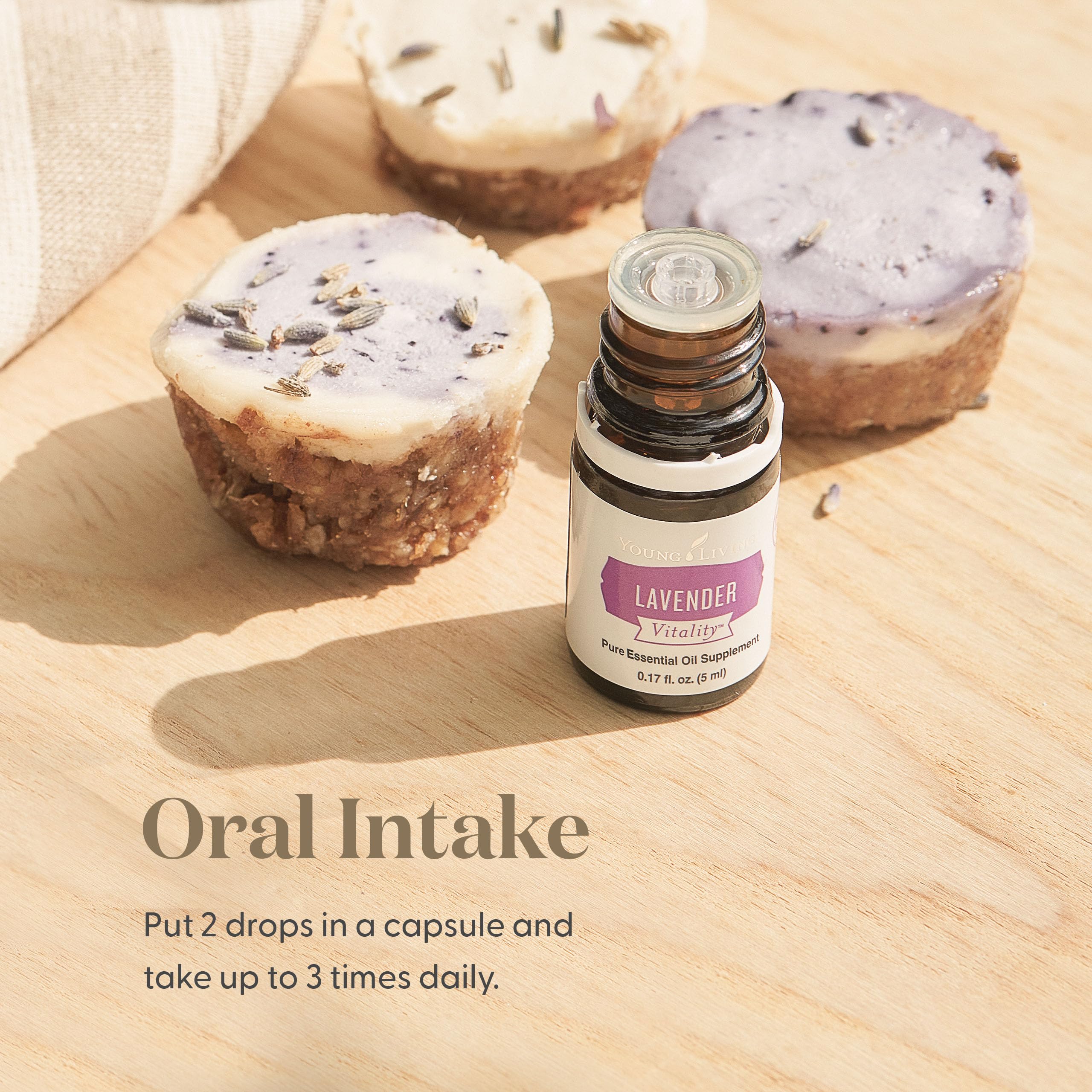 Label showing Young Living Vitality Lavender Essential Oil 5ml