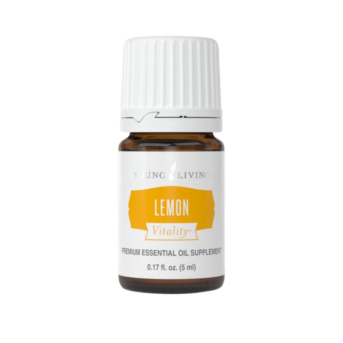 Front view of Young Living Vitality Lemon Essential Oil 5ml bottle