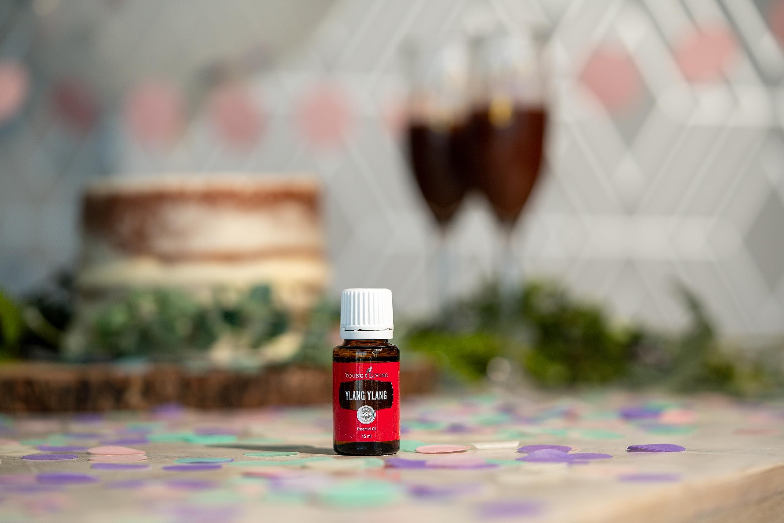 Young Living Ylang Ylang oil massage blend for soothing routines.