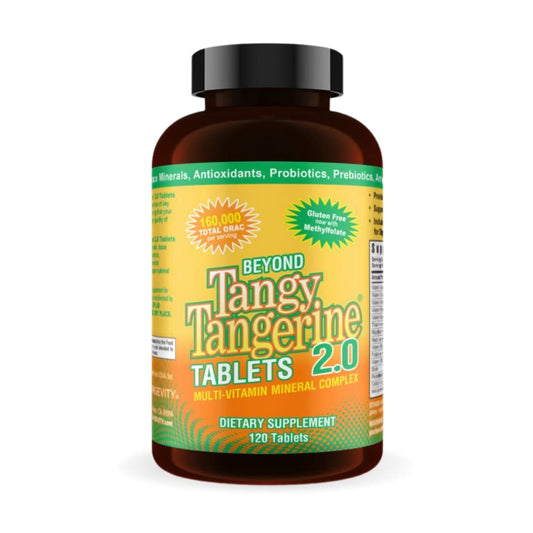Bottle of Youngevity Beyond Tangy Tangerine 2.0 multi-vitamin and mineral complex