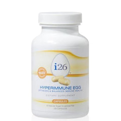 Front view of Youngevity i26 Hyperimmune Egg Capsules bottle