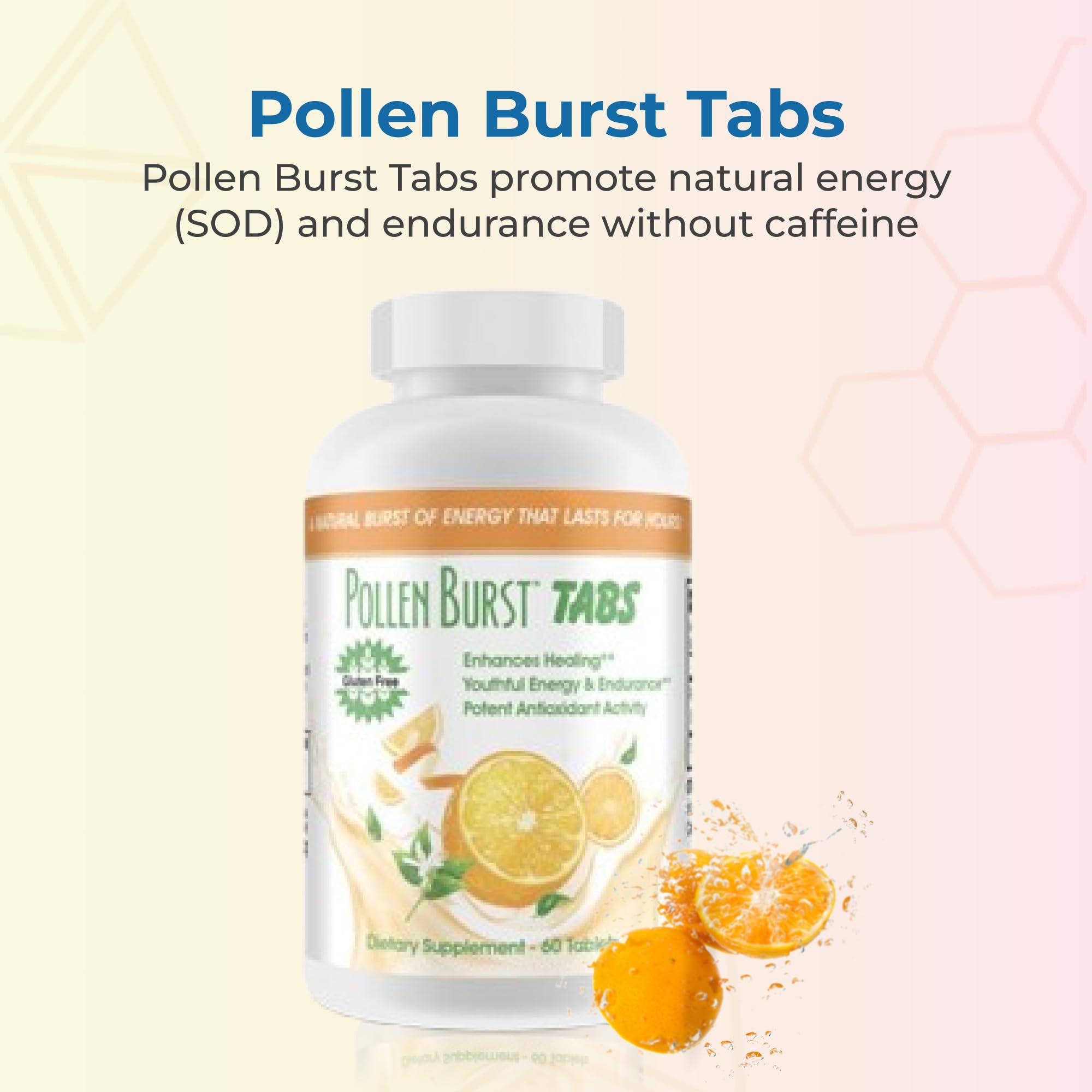 Organic hypoallergenic pollen extract label detail on packaging