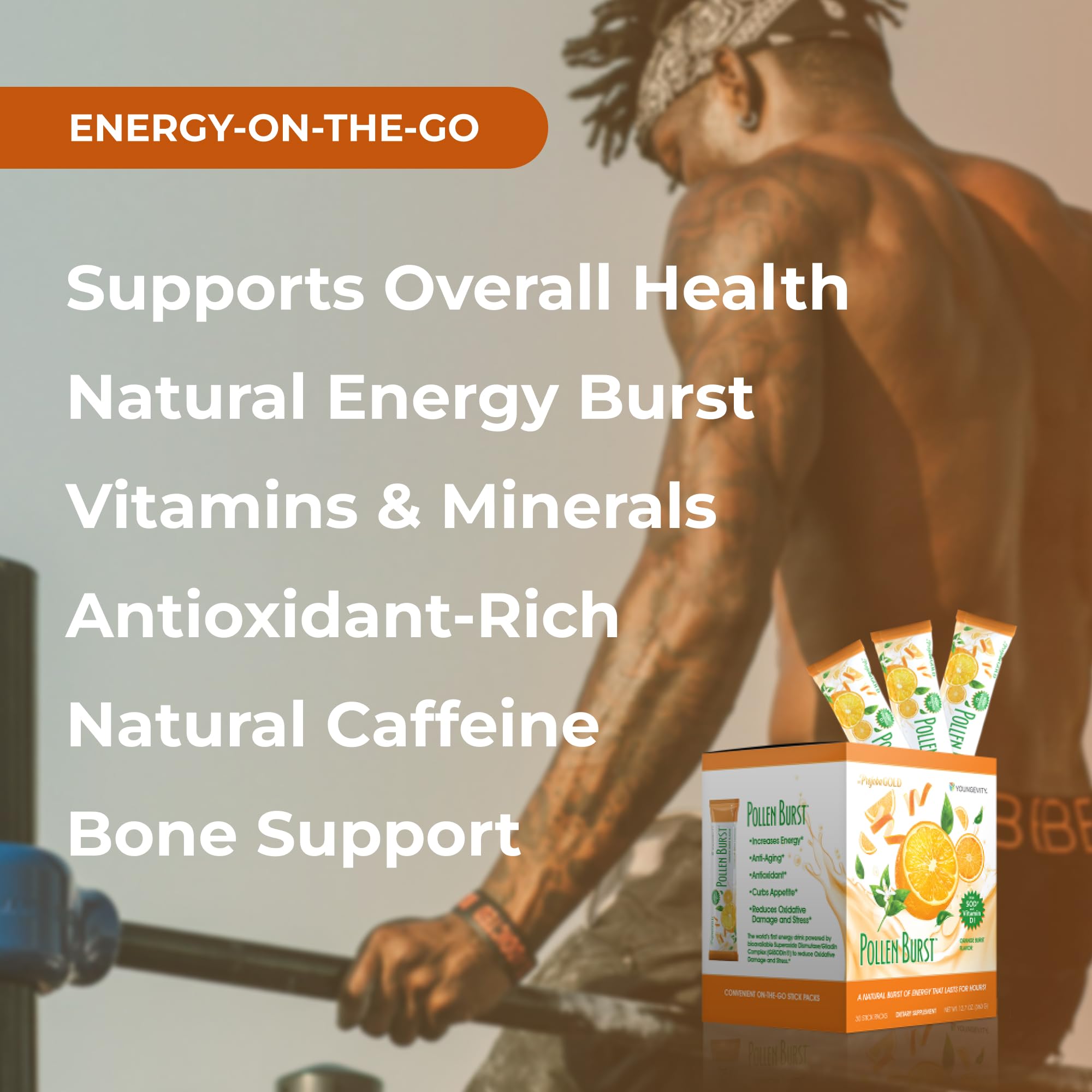 Energizing bee pollen blend in Pollen Burst