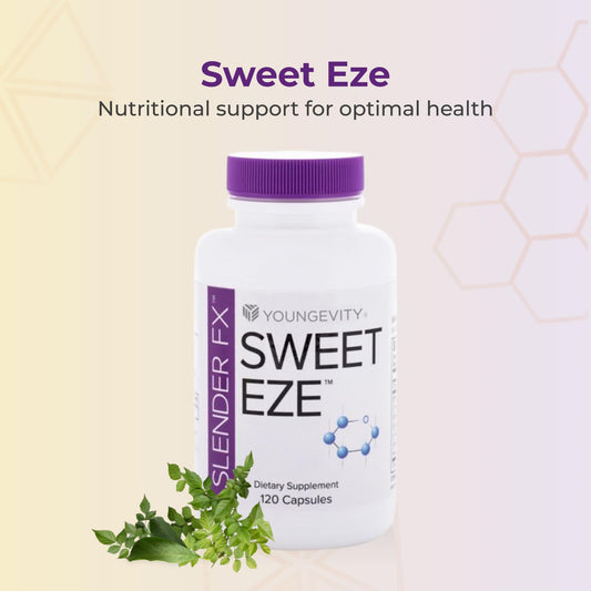 Youngevity Sweet Eze 120 capsules bottle side label details