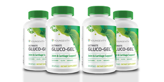 Front view of Youngevity Ultimate Gluco-Gel bottle