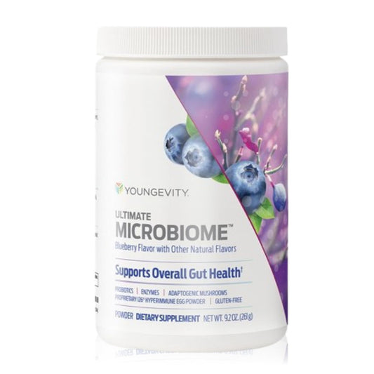 Youngevity Ultimate Microbiome bottle and packaging