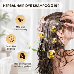 Youpiel Hair Dye Shampoo foamy lather demonstrates easy, mess-free at-home color.