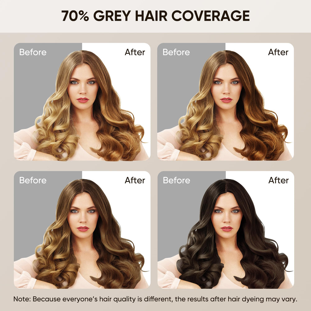 Youpiel Hair Dye Shampoo glove-applied highlights safe, controlled at-home use.
