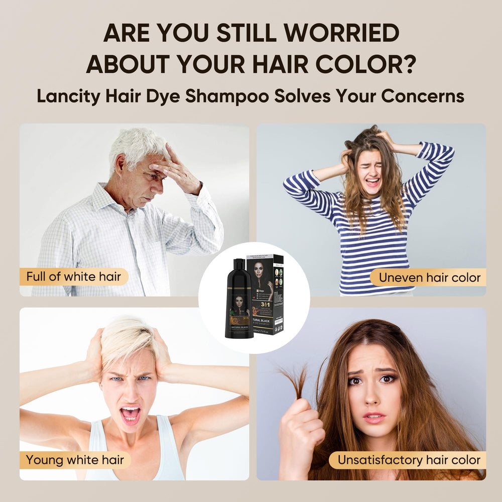 Youpiel Hair Dye Shampoo packaging indicates 500 mL size