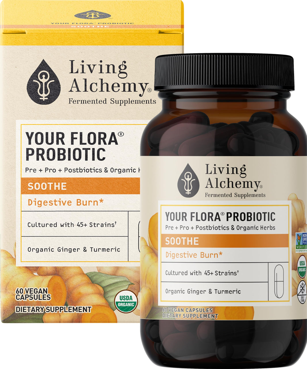 Your Flora Probiotic Soothe bottle label