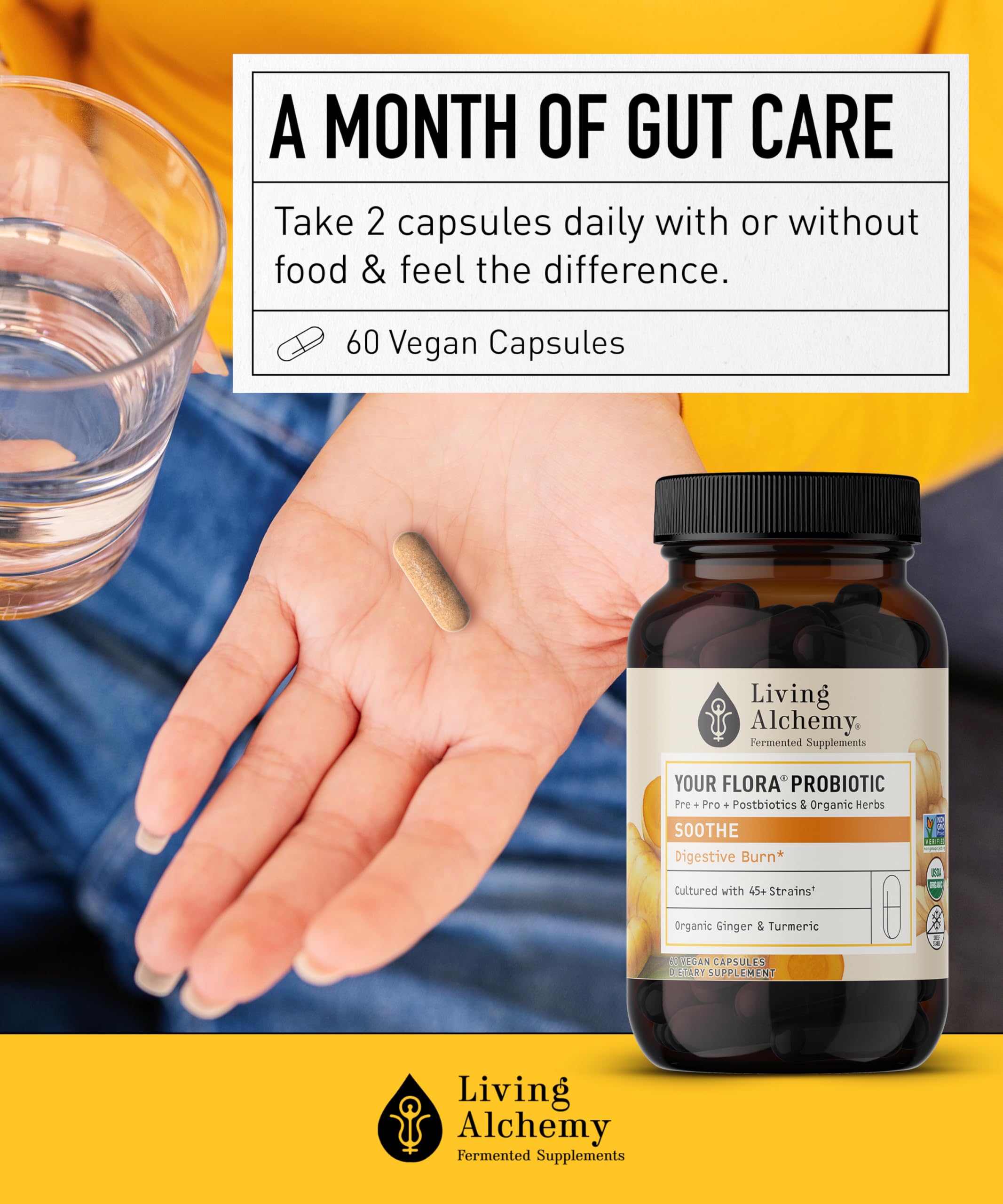 Icons for prebiotics, postbiotics, enzymes and probiotics