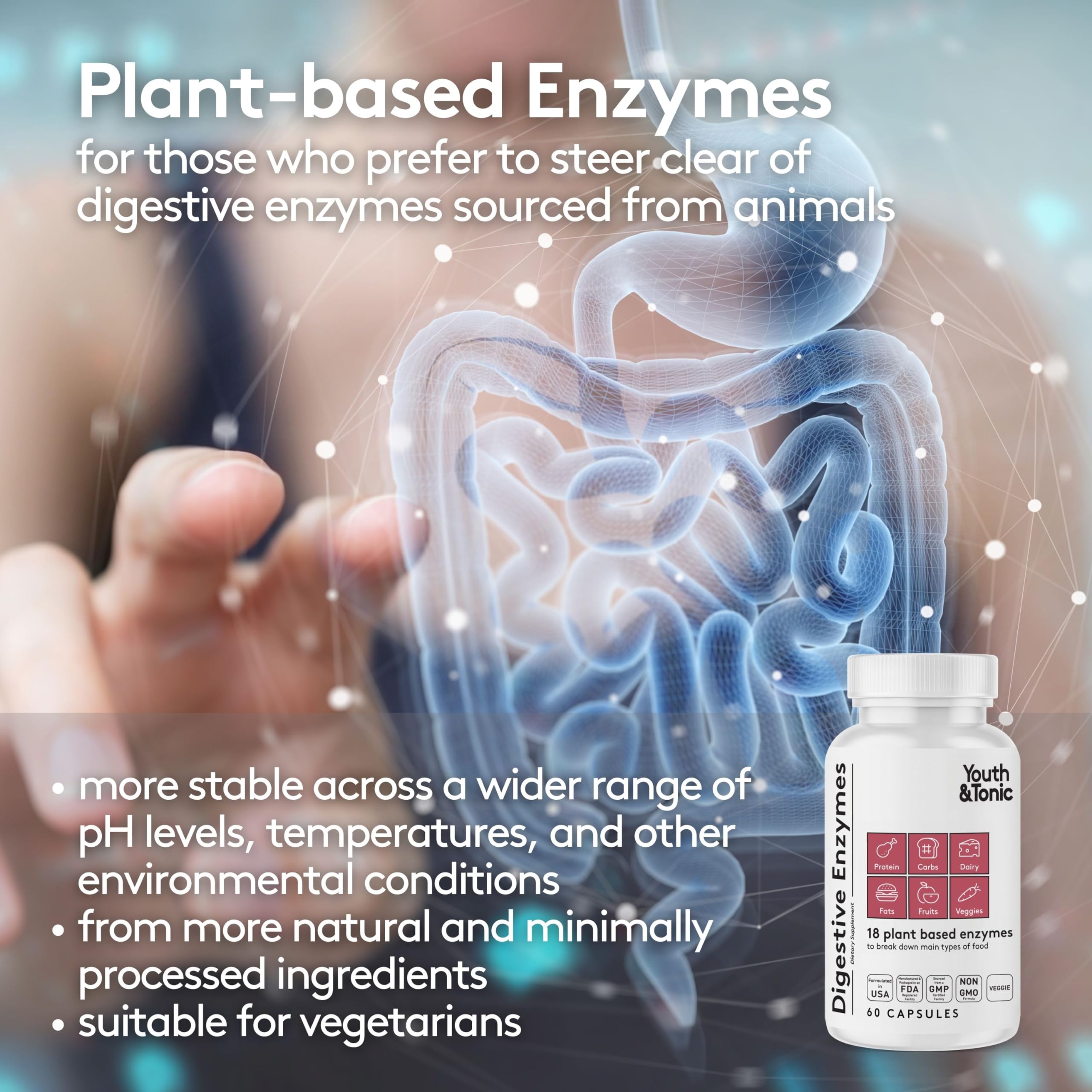 60-count bottle of Digestive Enzymes