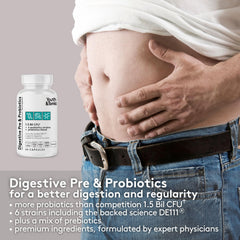 60-count bottle of Probiotics & Prebiotics