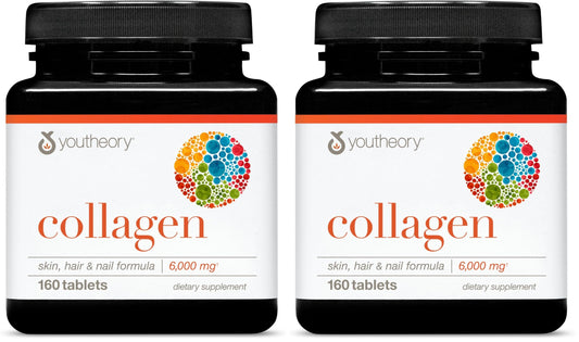 Youtheory Advanced Collagen 2 pack bottle on display