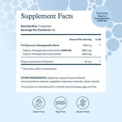Product label showing 1,000 mg per serving