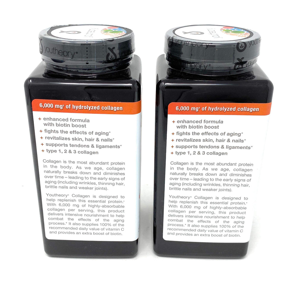 Youtheory tablets closeup displays well-formed shape for consistent dosing.