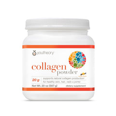 Front view of Youtheory Collagen Powder Vanilla 20 oz