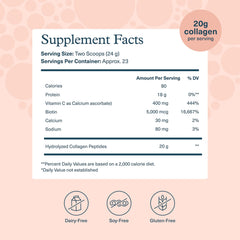 Youtheory Collagen Powder Vanilla 20 oz label close-up