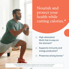 Packaging highlights high absorption vitamins and chelated minerals