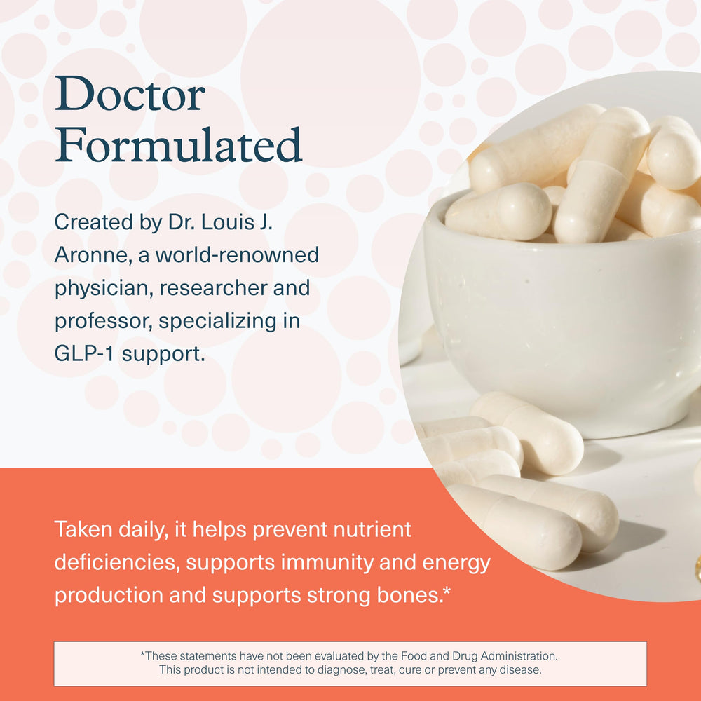 Label showing vitamin D, vitamin C, iron and magnesium