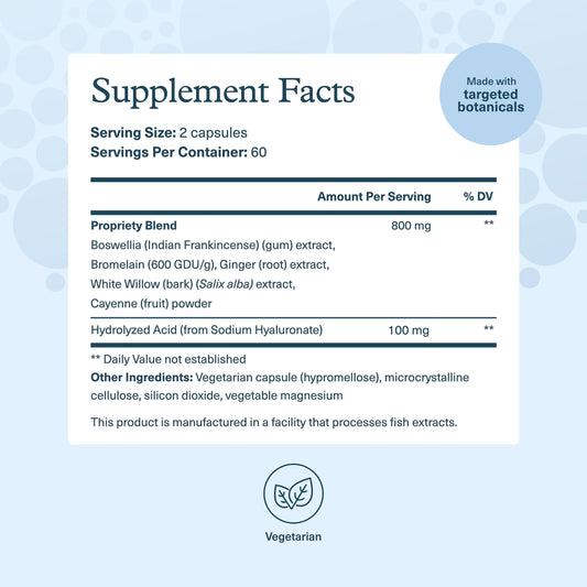 Product label for Youtheory Hyaluronic Acid Advanced Formula