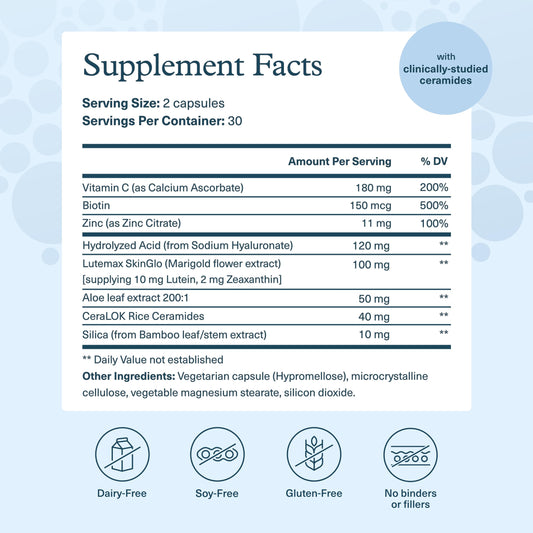 Youtheory Hyaluronic Plus bottle back label