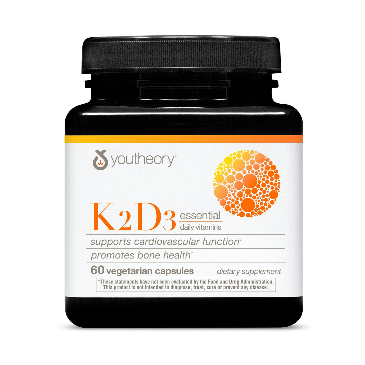 Youtheory K2D3 bottle with bone and heart health imagery