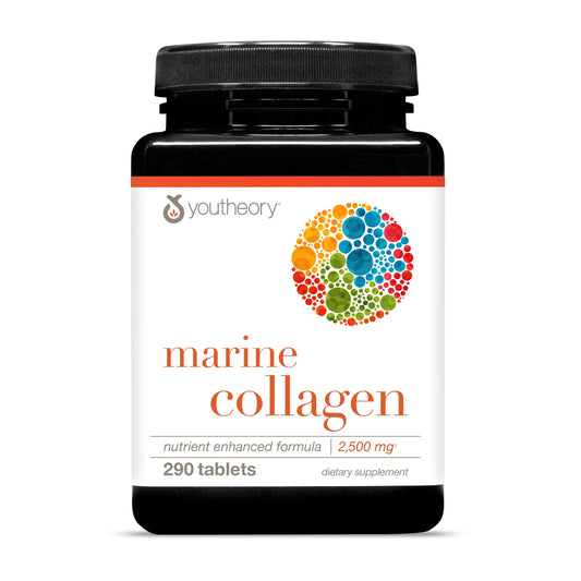 Bottle of Youtheory Marine Collagen 2,500 mg