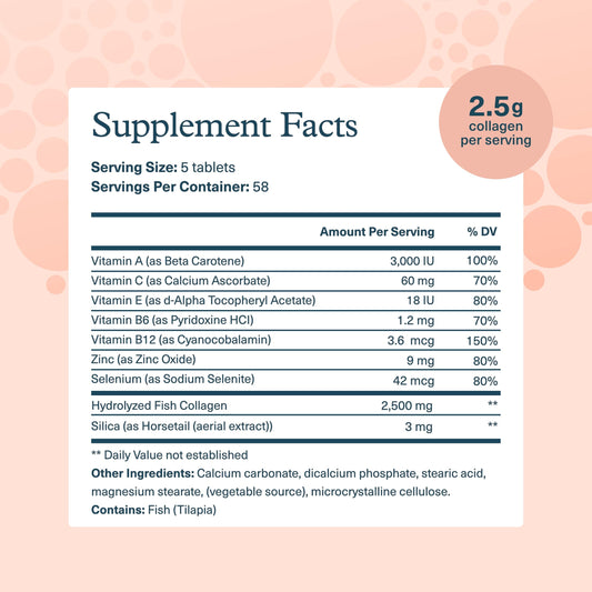 Hydrolyzed marine collagen peptides illustration