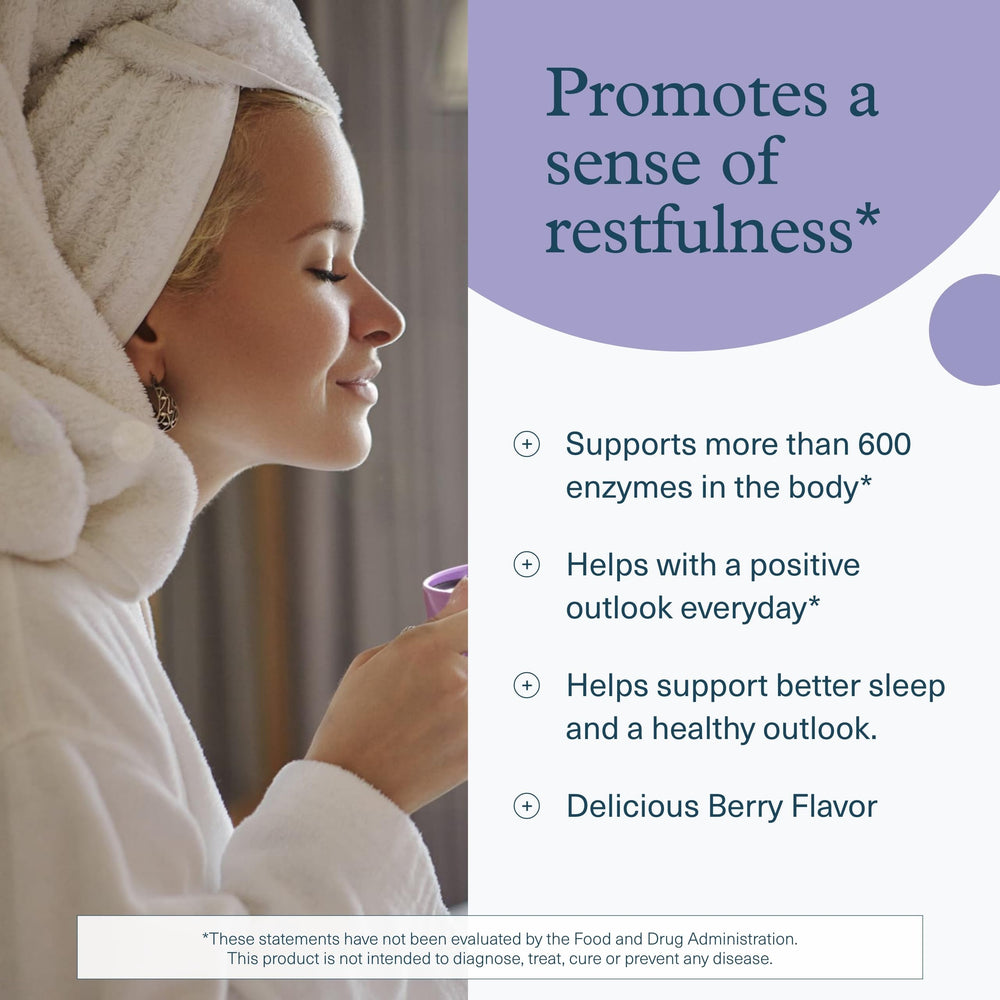 Ingredients panel of Youtheory Relax Magnesium Powder Berry