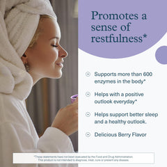 Ingredients panel of Youtheory Relax Magnesium Powder Berry