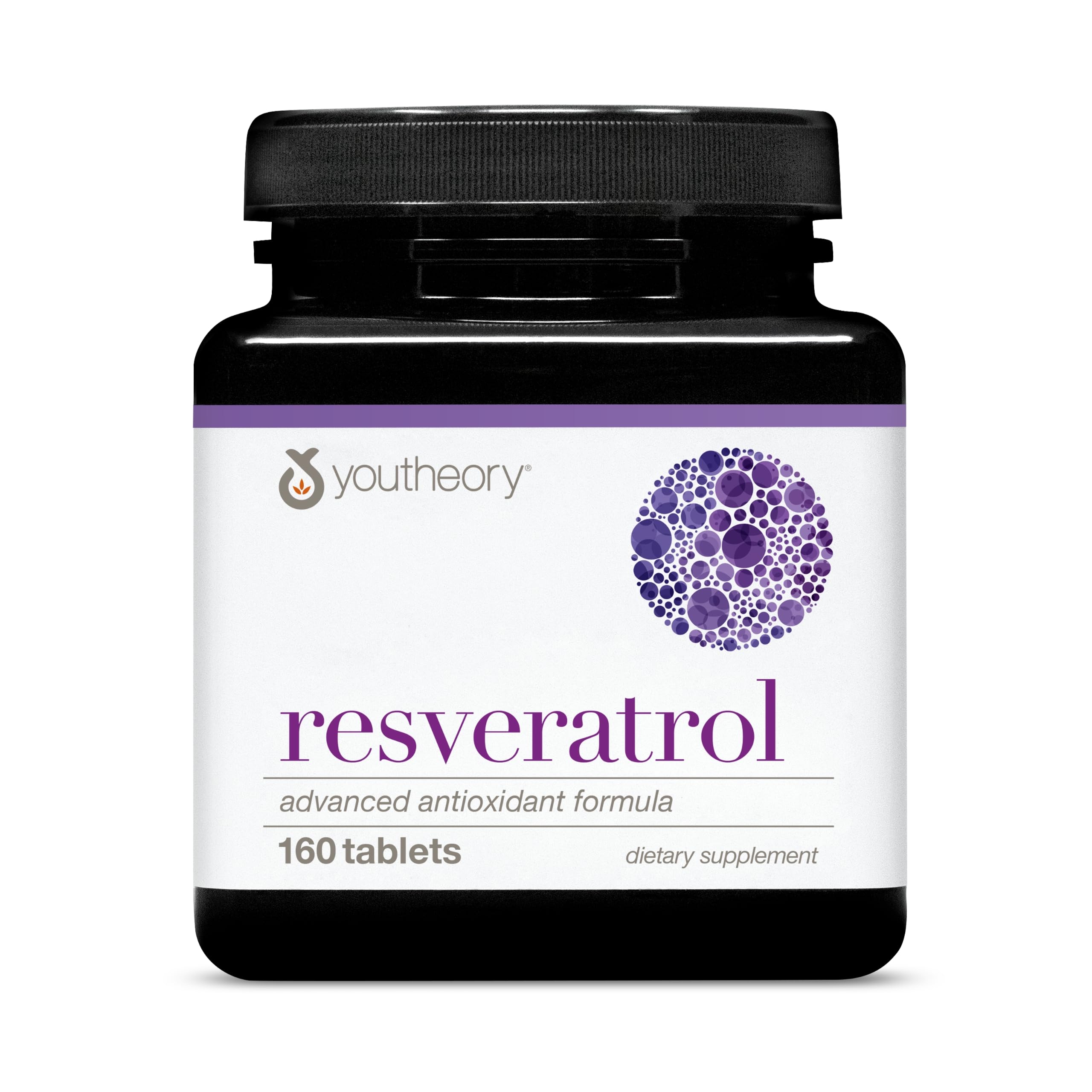 Bottle of Youtheory Resveratrol Advanced Antioxidant Formula